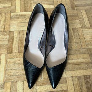 Zara Black Leather Pumps Size 41 (US 10)